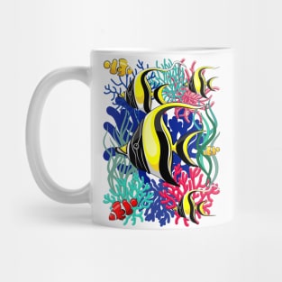 Angel Fish and Clown Fish Pattern Mug